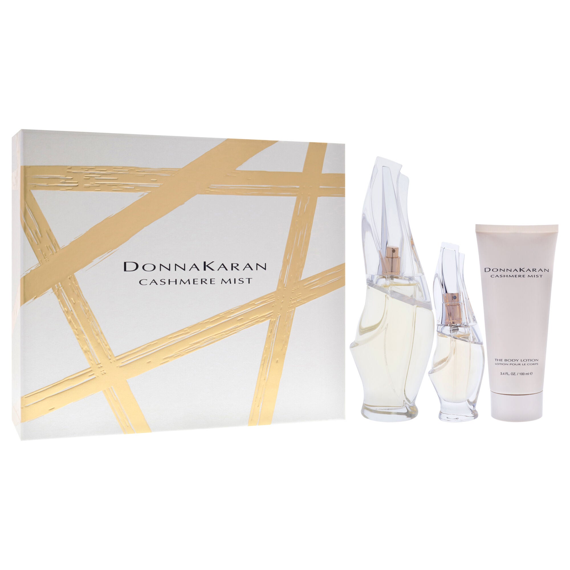 Cashmere Mist by Donna Karan for Women - 3 Pc Gift Set 3.4oz EDP Spray, 0.5oz EDP Spray, 3.4oz Body Lotion, Clear, alternate image number 2