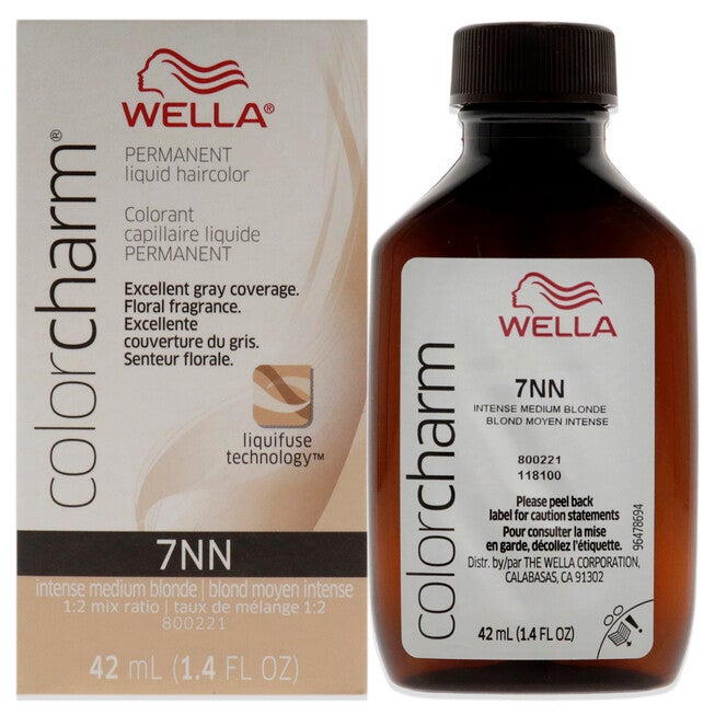 Color Charm Permanent Liquid Hair Color - 7NN Intense Medium Blonde by Wella for Unisex - 1.42 oz Hair Color, NA, hi-res image number null