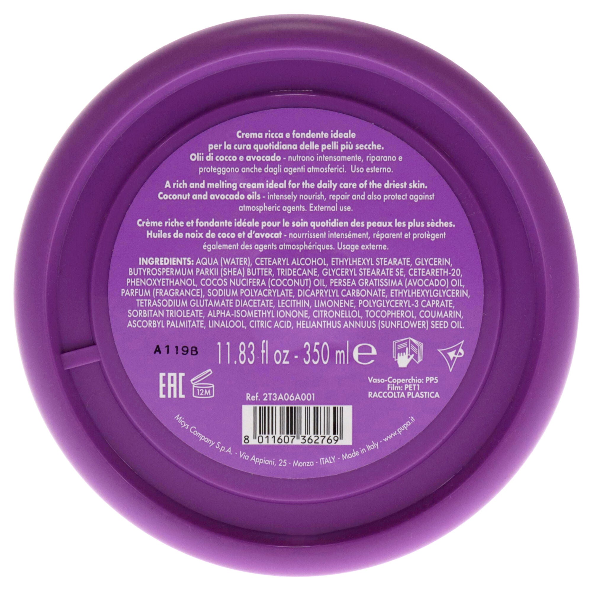 All In One Nourishing Cream 1000 Uses by Pupa Milano for Women - 11.83 oz Cream, See Description, alternate image number 2