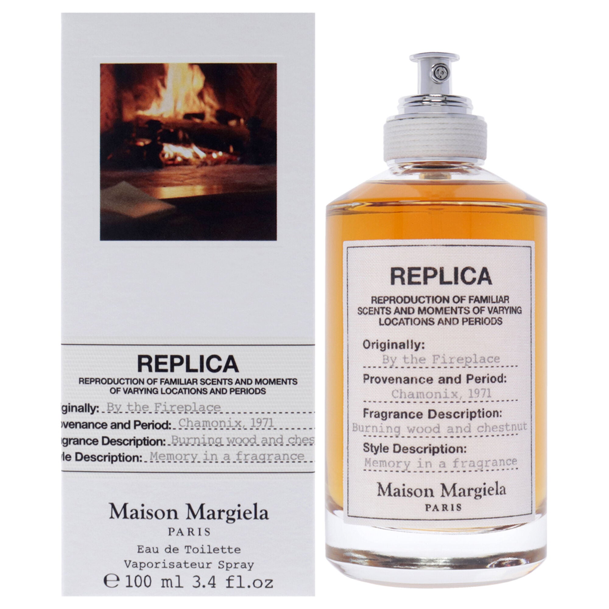Replica By The Fireplace by Maison Margiela for Unisex - 3.4 oz EDT Spray, Clear, hi-res image number 0
