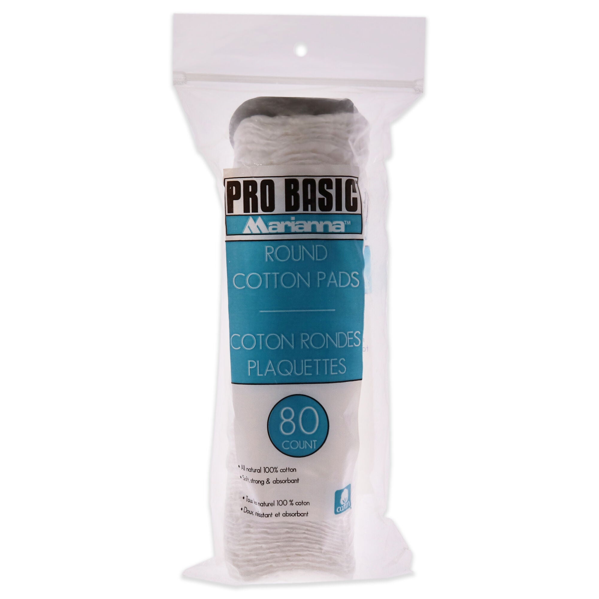 Pro Basic Round Cotton Pads by Marianna for Unisex - 80 Pc Pads, See Description, hi-res image number 0