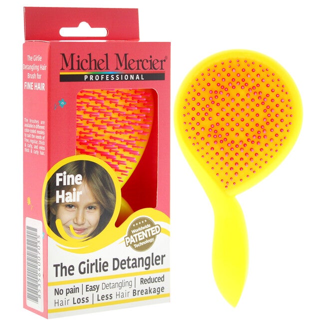 The Girlie Detangler Brush Fine Hair - Pink-Yellow by Michel Mercier for Women - 1 Pc Hair Brush, , alternate image number null
