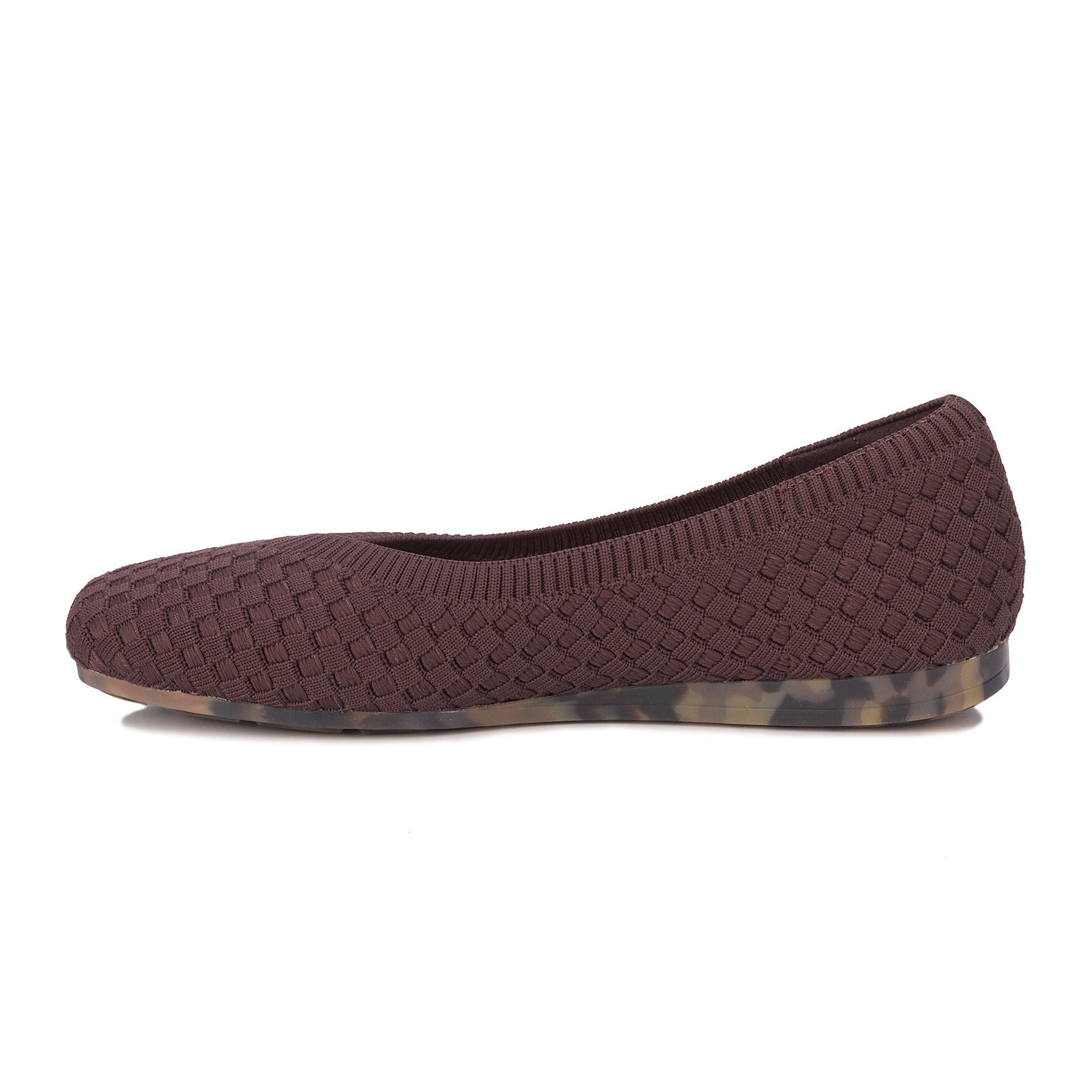 Niki Stretch Knit Flat, BROWN, alternate image number 3