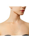Solid White Gold Rope Chain Necklace Unisex 18", , alternate image number null
