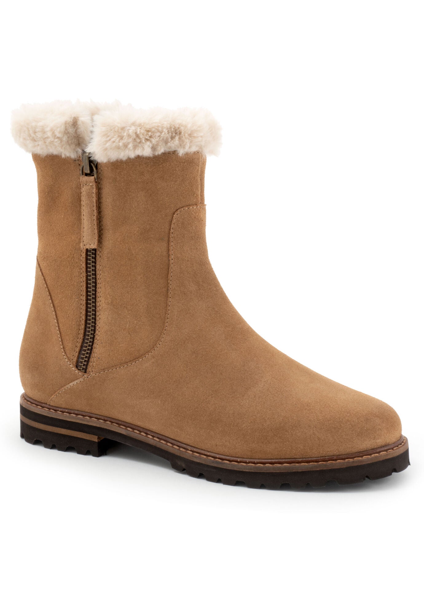 Forever Mid Calf Boot, BEIGE SUEDE, hi-res image number 0