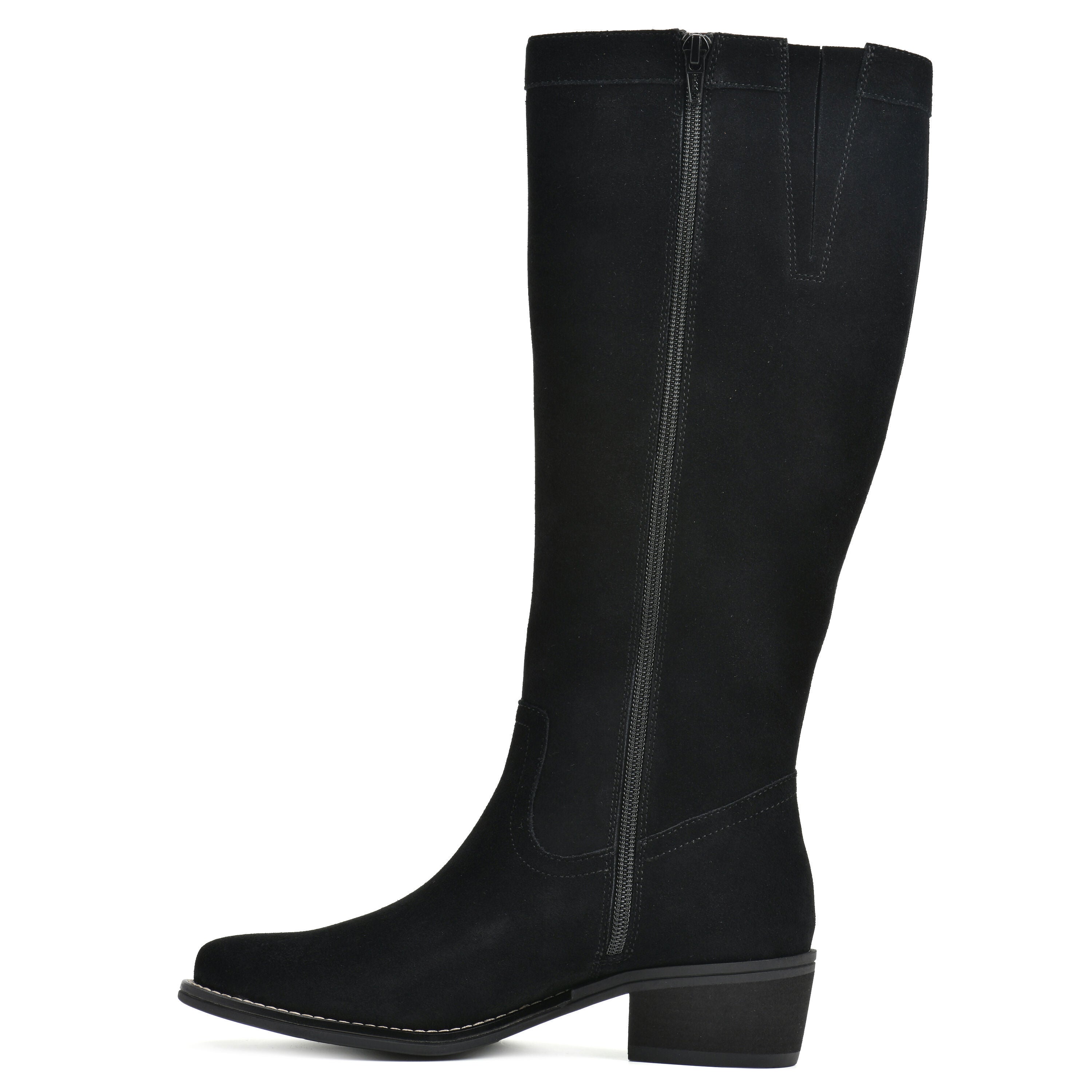 Altitude Wide Calf Tall Shaft Boot, BLACK SUEDE, alternate image number 3