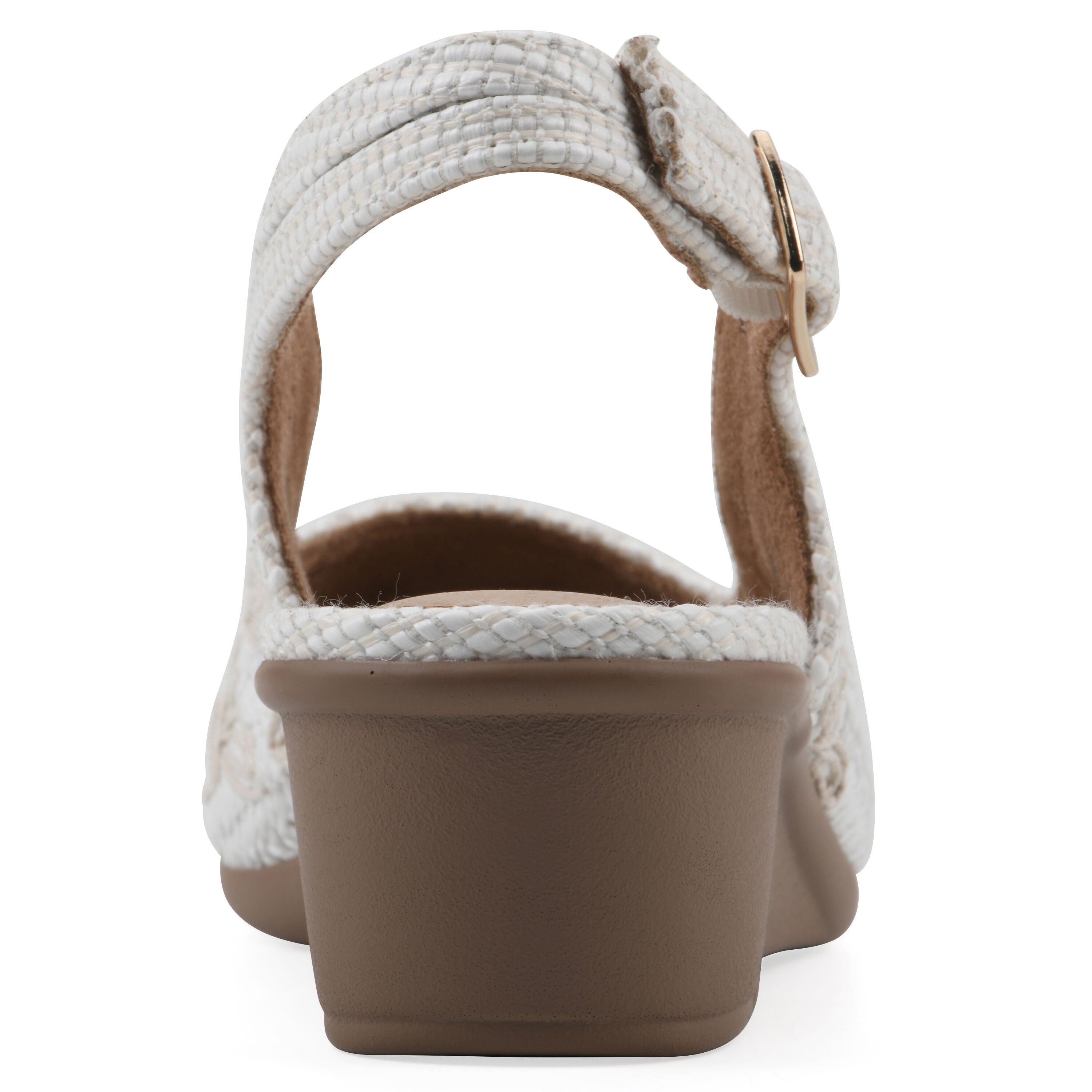 Boris Slingback Wedge, WHITE FABRIC, on-hover image number 1