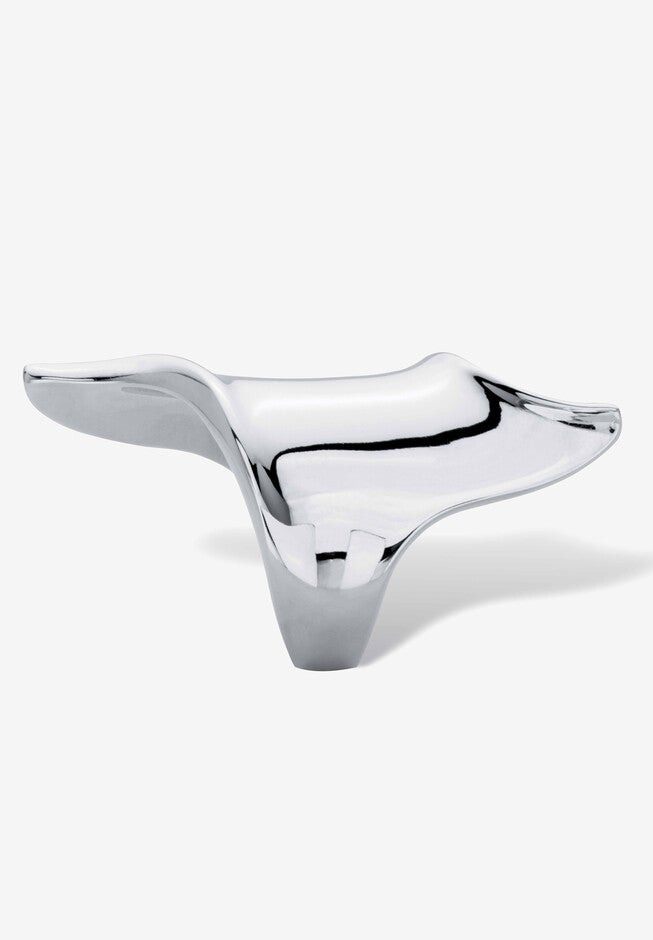 Platinum-Plated Free Form Diagonal Ring, , on-hover image number null