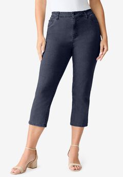 Plus Size Classic Stretch Capri Jean