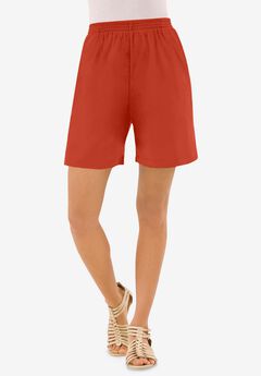 Plus Size Soft Knit Pull-On Short