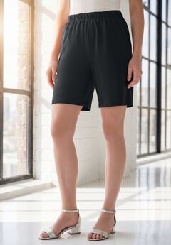 Plus Size Soft Knit Pull-On Short