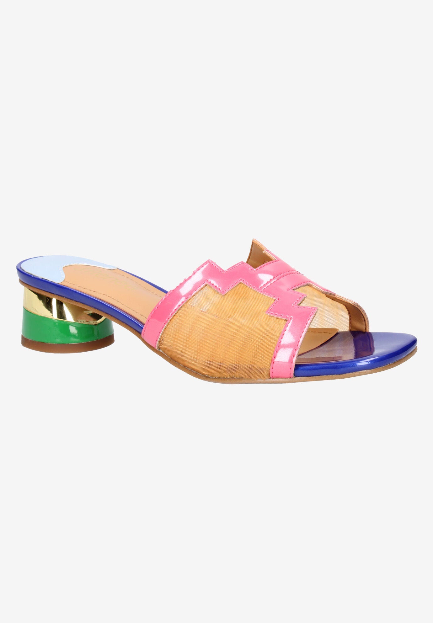 Amorra Slide Sandal, PINK ORANGE BLUE, hi-res image number 0