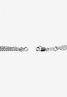 Sterling Silver Triple Strand Beaded Ankle Bracelet (1Mm), 10 Inches, , on-hover image number null