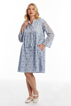 Eyelet Midi Shirtdress