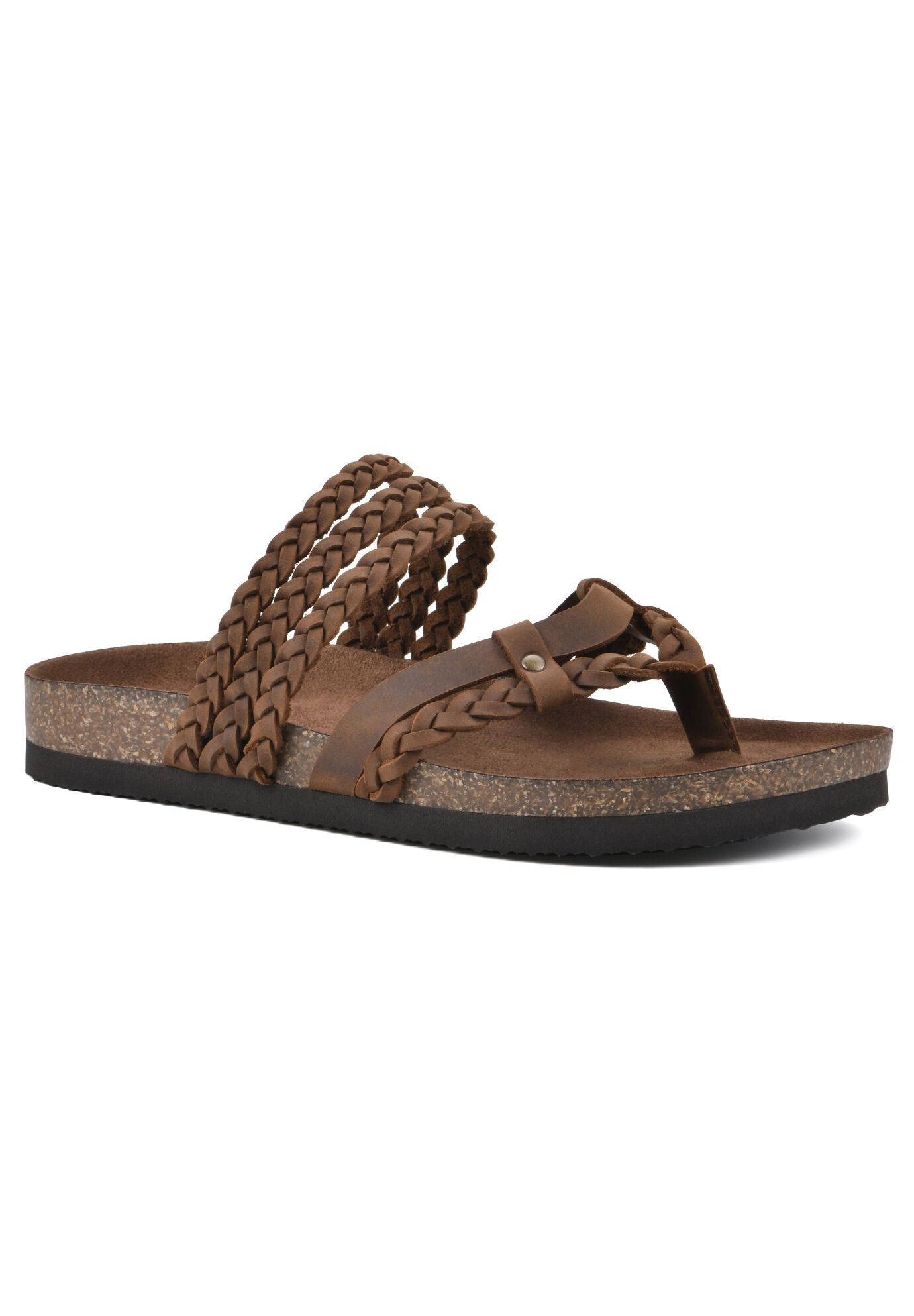 Happier Casual Sandal, BROWN LEATHER, hi-res image number 0