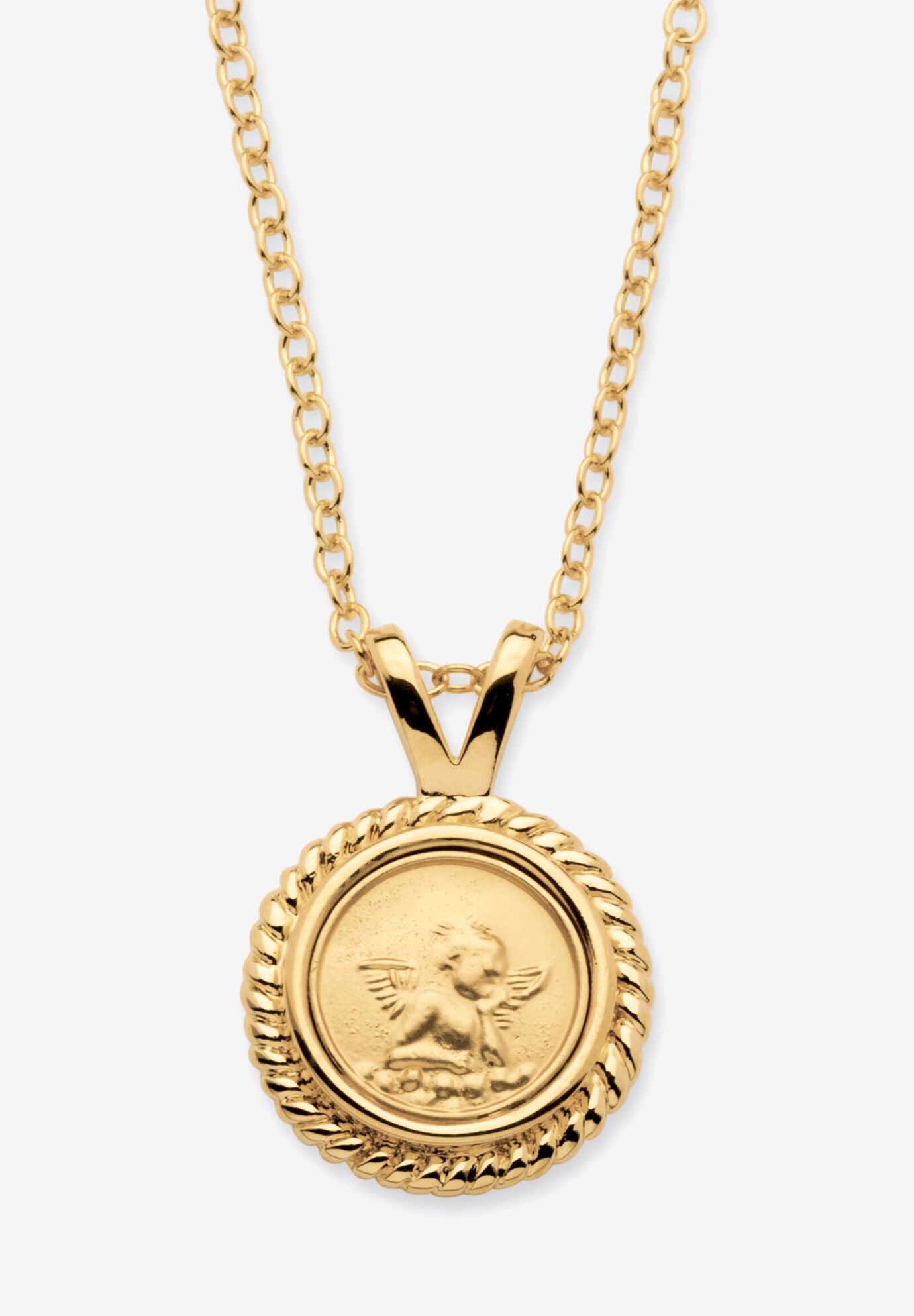 Guardian Angel Pendant 18 Necklace Gold Plated Gold Catherines
