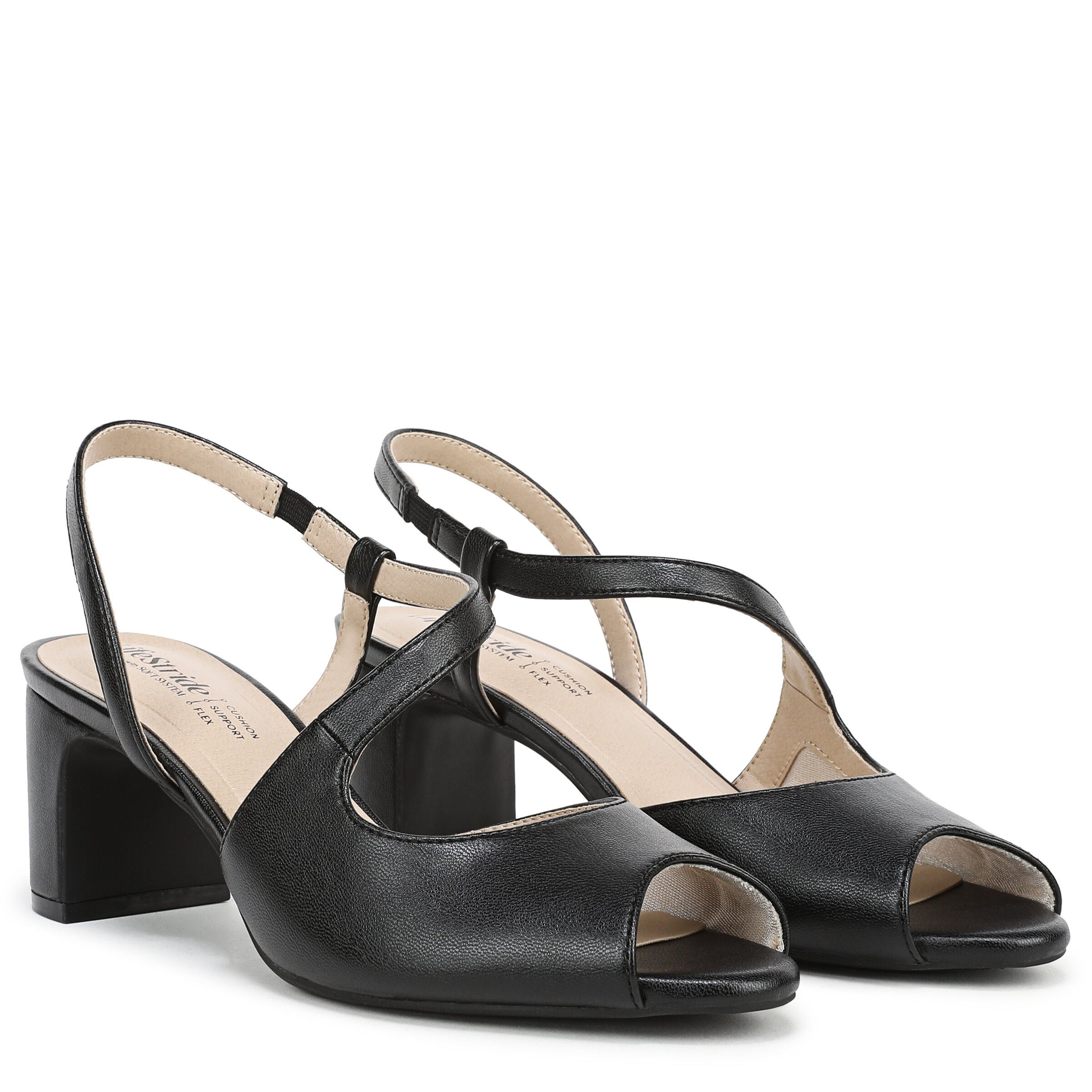 Theo Peep Toe Pump, BLACK, alternate image number 2