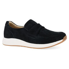 Clementine Black Nubuck Slip On