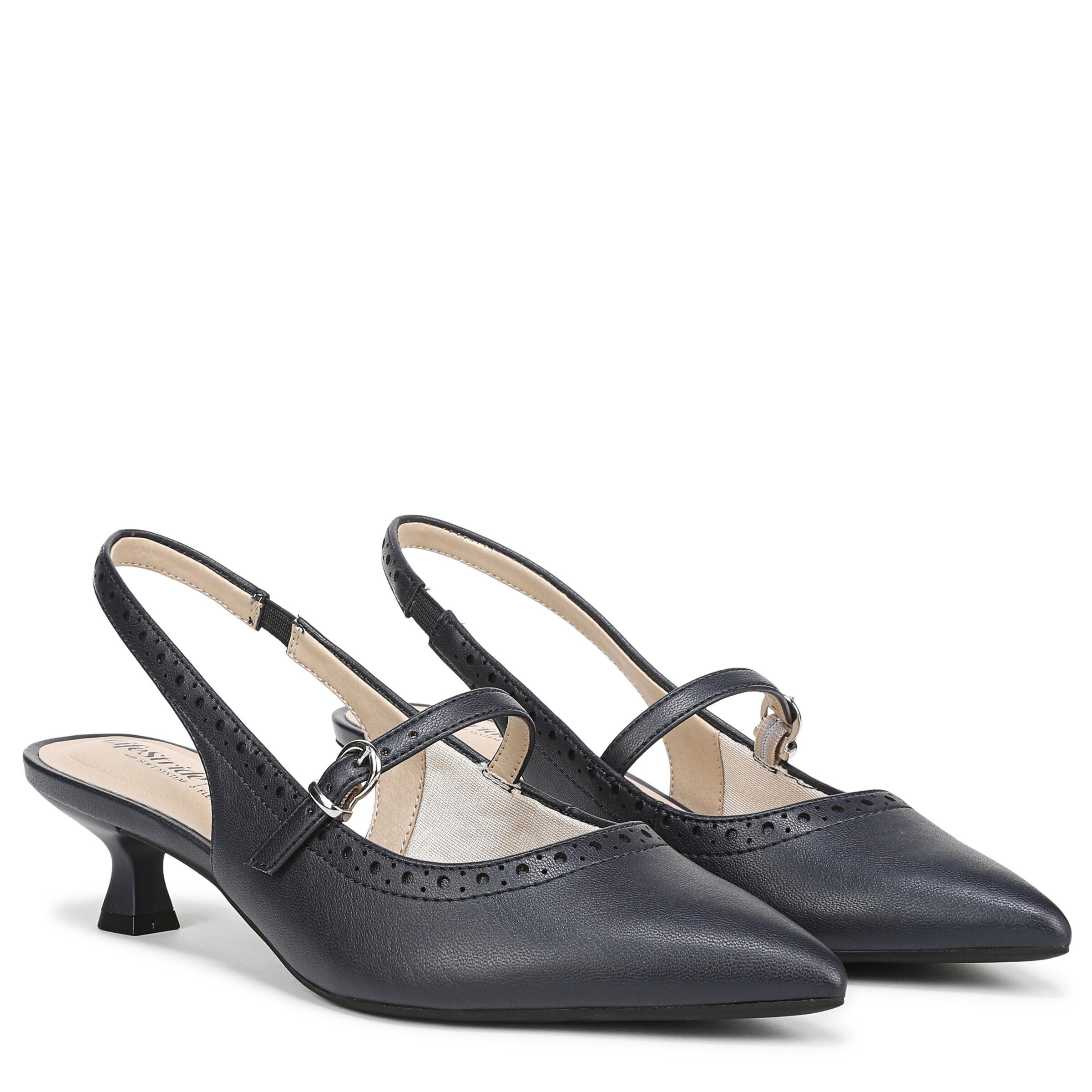 Marilyn Slingback Pump, LUX NAVY, alternate image number 2
