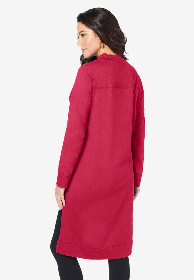 High Low Mockneck Ultimate Tunic, , on-hover image number null