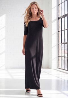 Plus Size Cold Shoulder Maxi Dress