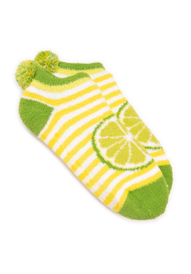 Women'S Cozy Footie Cabin Sock, LIME SLICE, hi-res image number 0