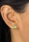 Multi Color Cubic Zirconia 5 Pair Multi Cut Gold Tone Stud Earring Set, , alternate image number null