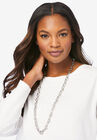 Long Chainlink Necklace, SILVER, hi-res image number null