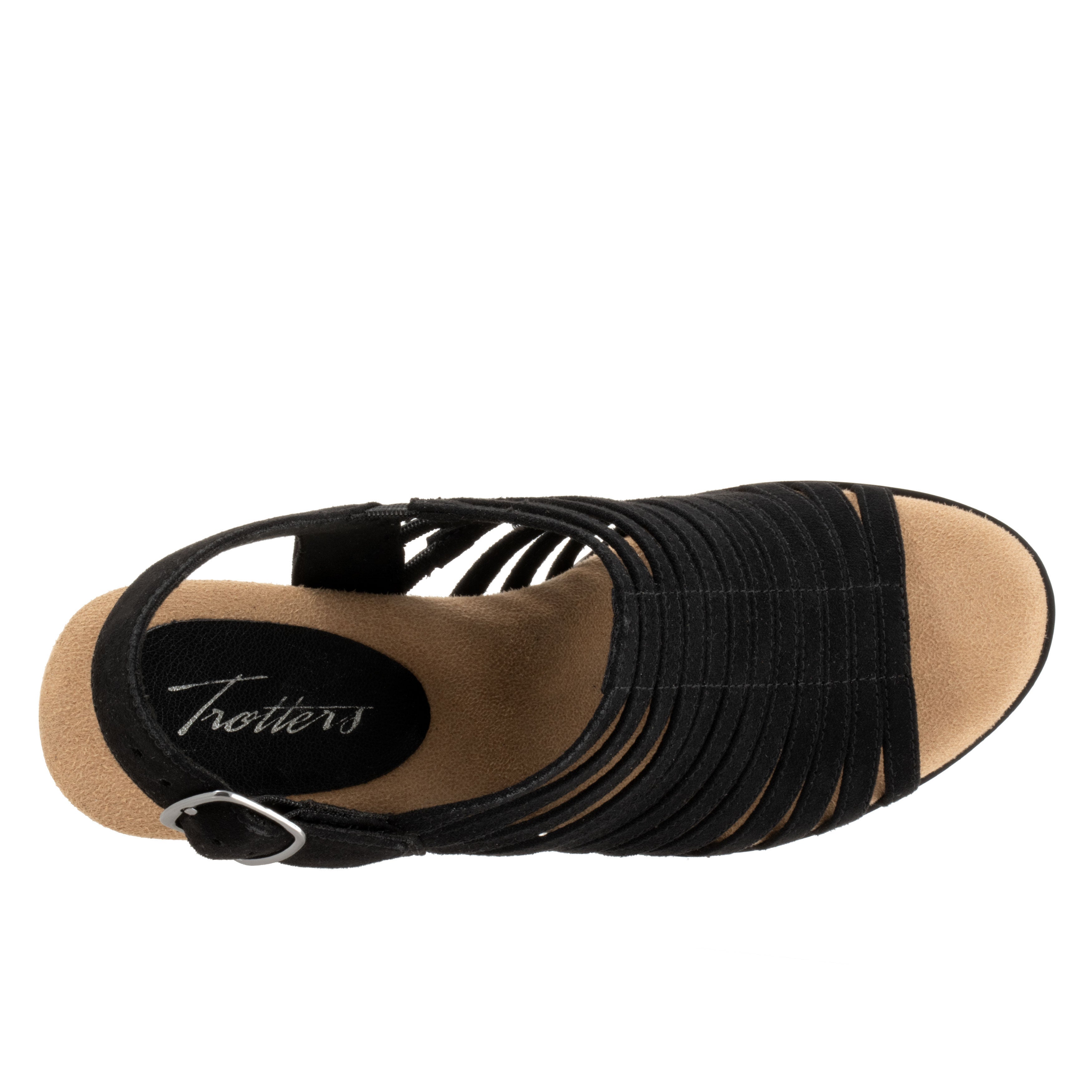 Midge Sandal, BLACK SUEDE, alternate image number 3