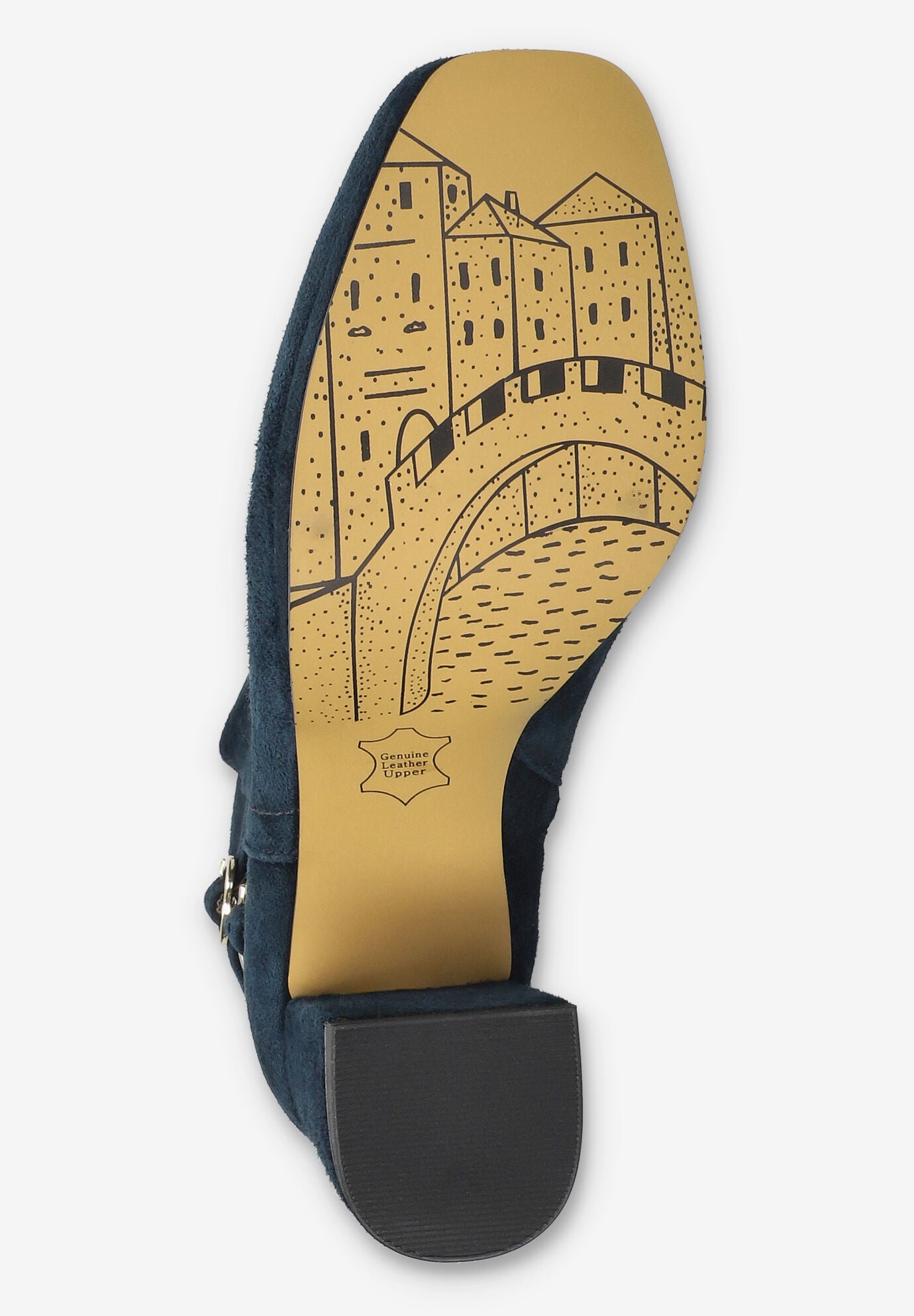 Orchard Sqaure Toe Ankle Boot, NAVY SUEDE LEATHER, alternate image number 5