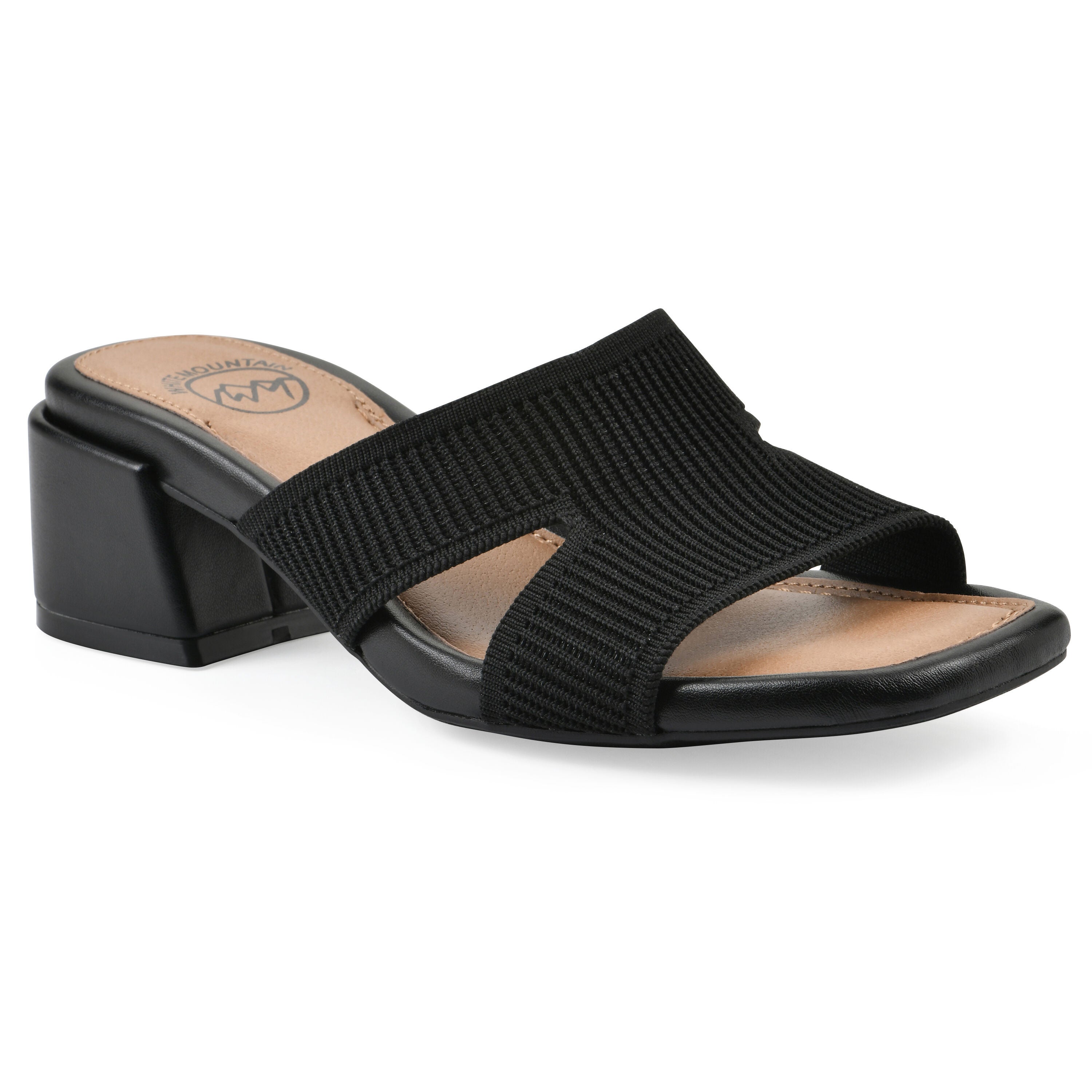 Milled Heeled Sandal, BLACK FABRIC, hi-res image number 0