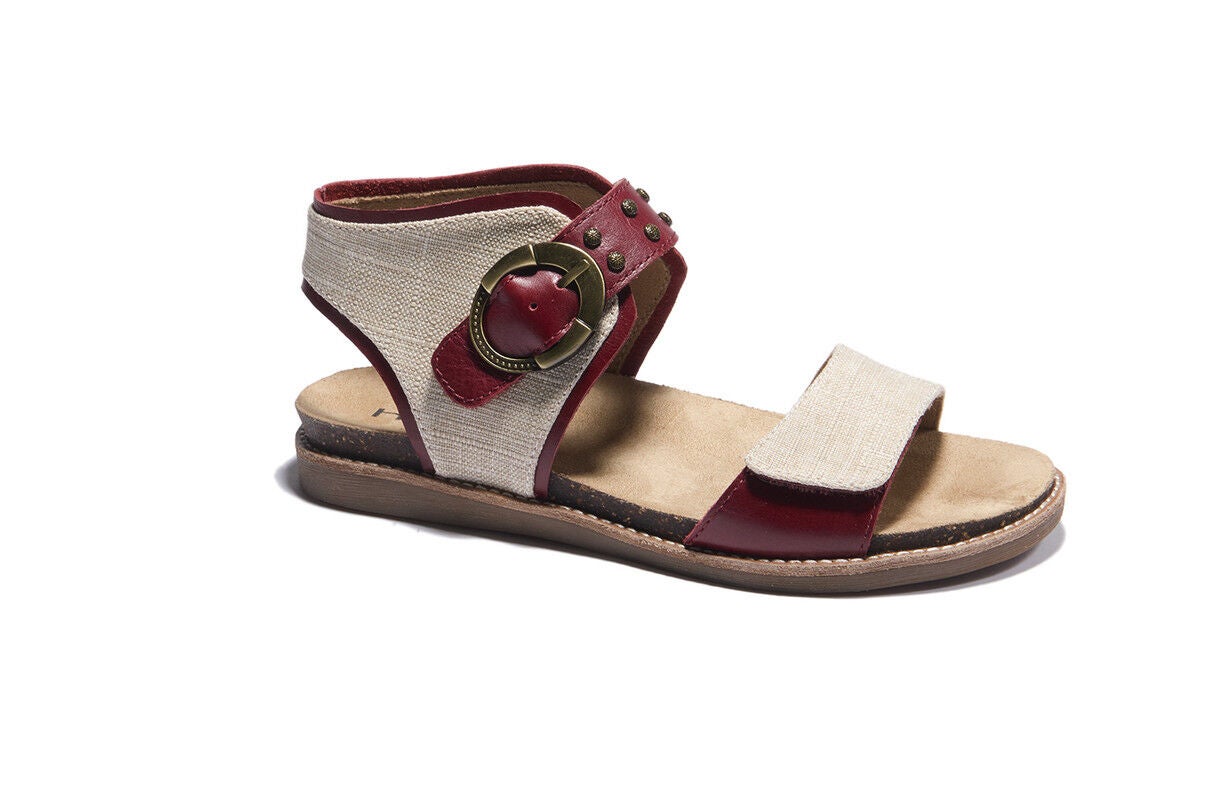 Bari Cork Bottom Sandal, RED, alternate image number 2