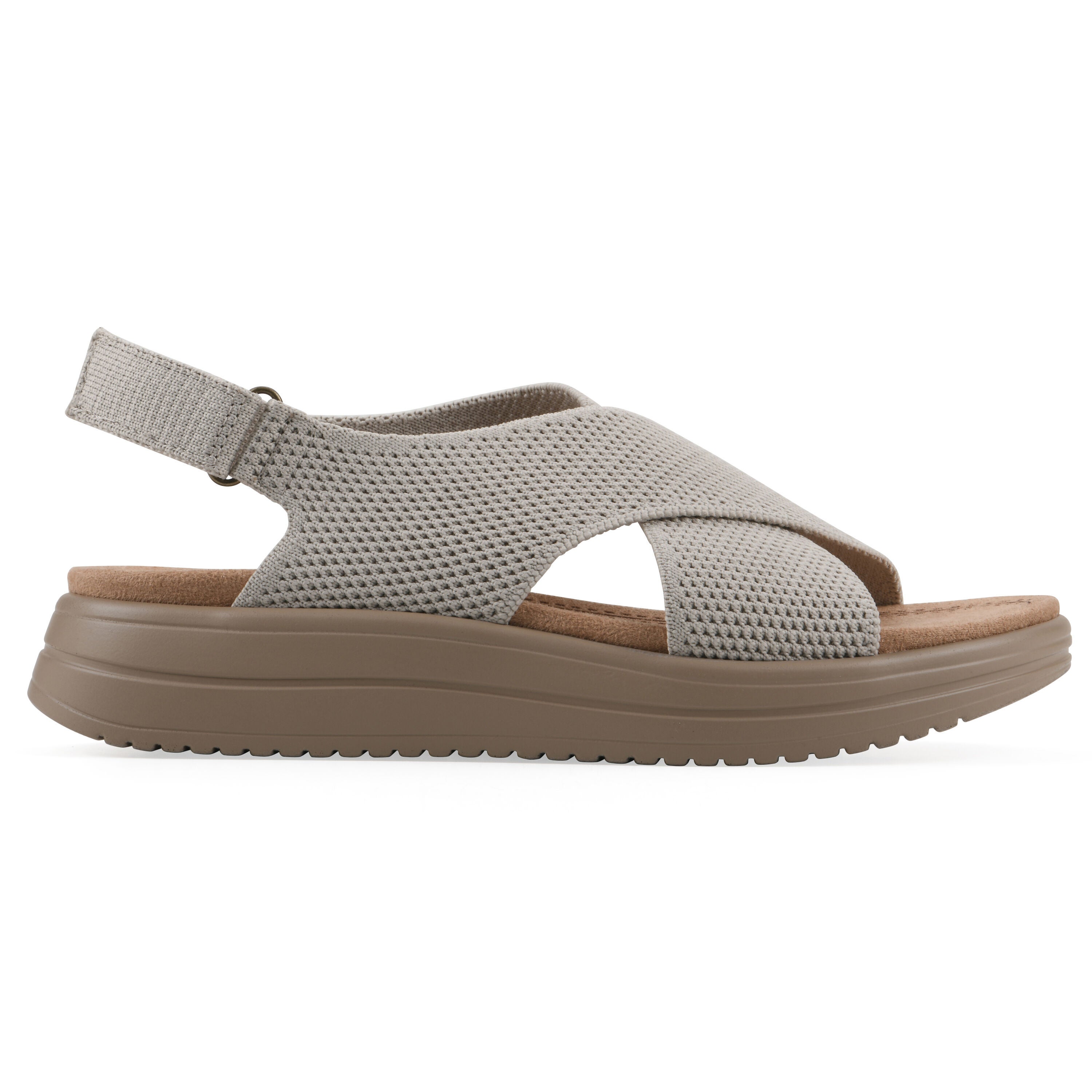 Harleen Flatform Sandal, OFF WHITE FABRIC, alternate image number 2