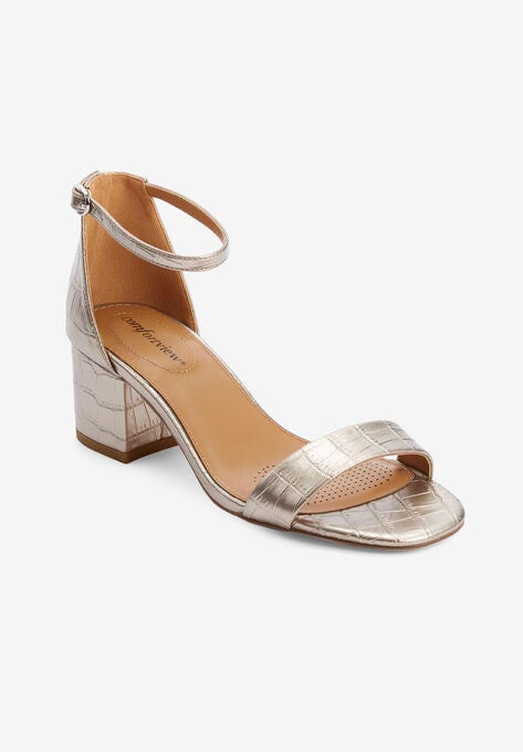 The Orly Sandal, PLATINUM CROCO, hi-res image number null