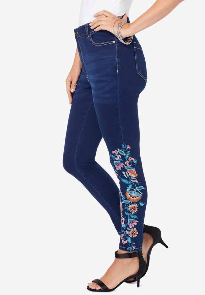 Embroidered Jean, , alternate image number null
