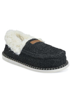 Textured Knit Mocassin Slippers