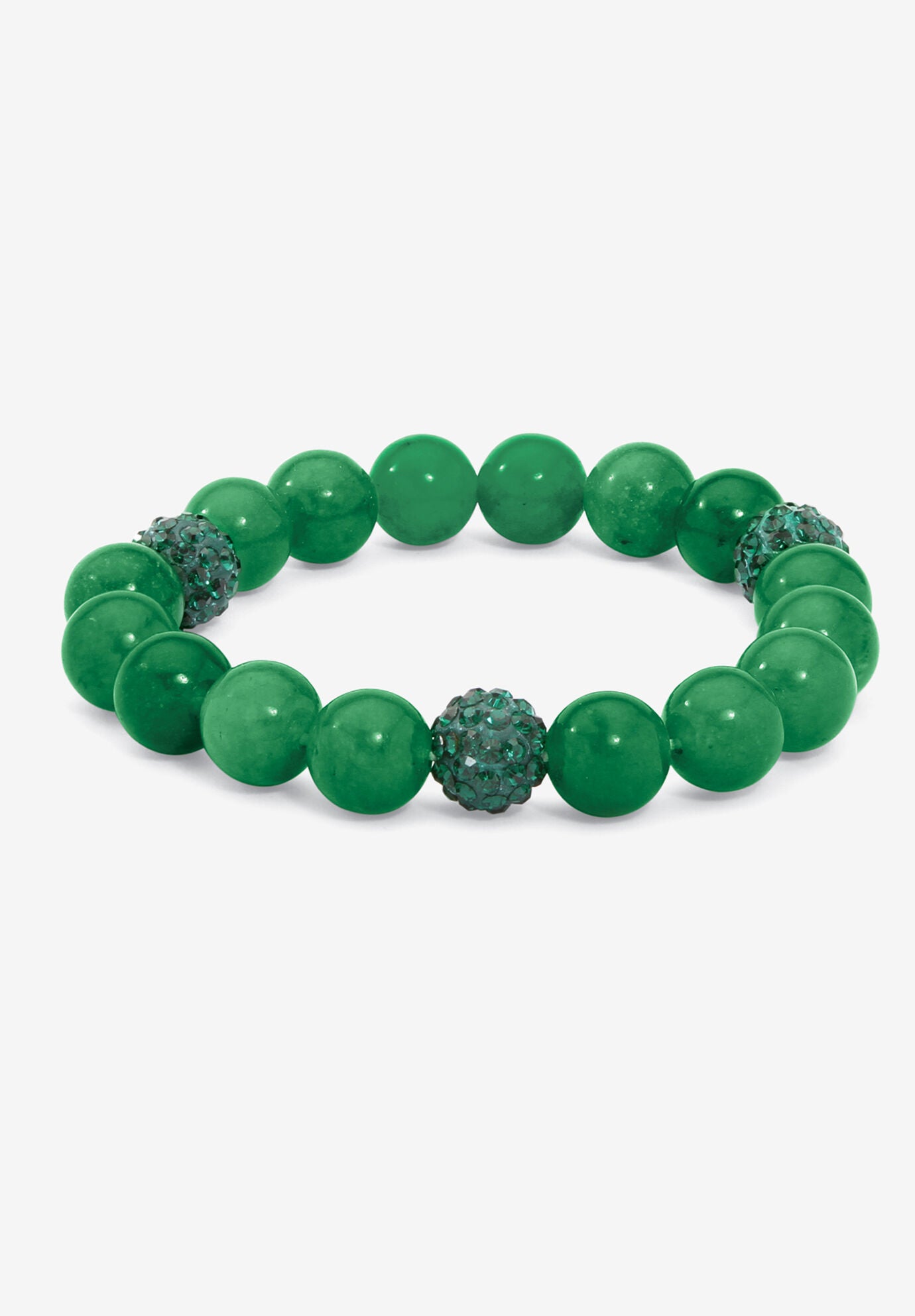 Simulated Birthstones Agate Stretch Bracelet 8 inches, MAY, hi-res image number 0