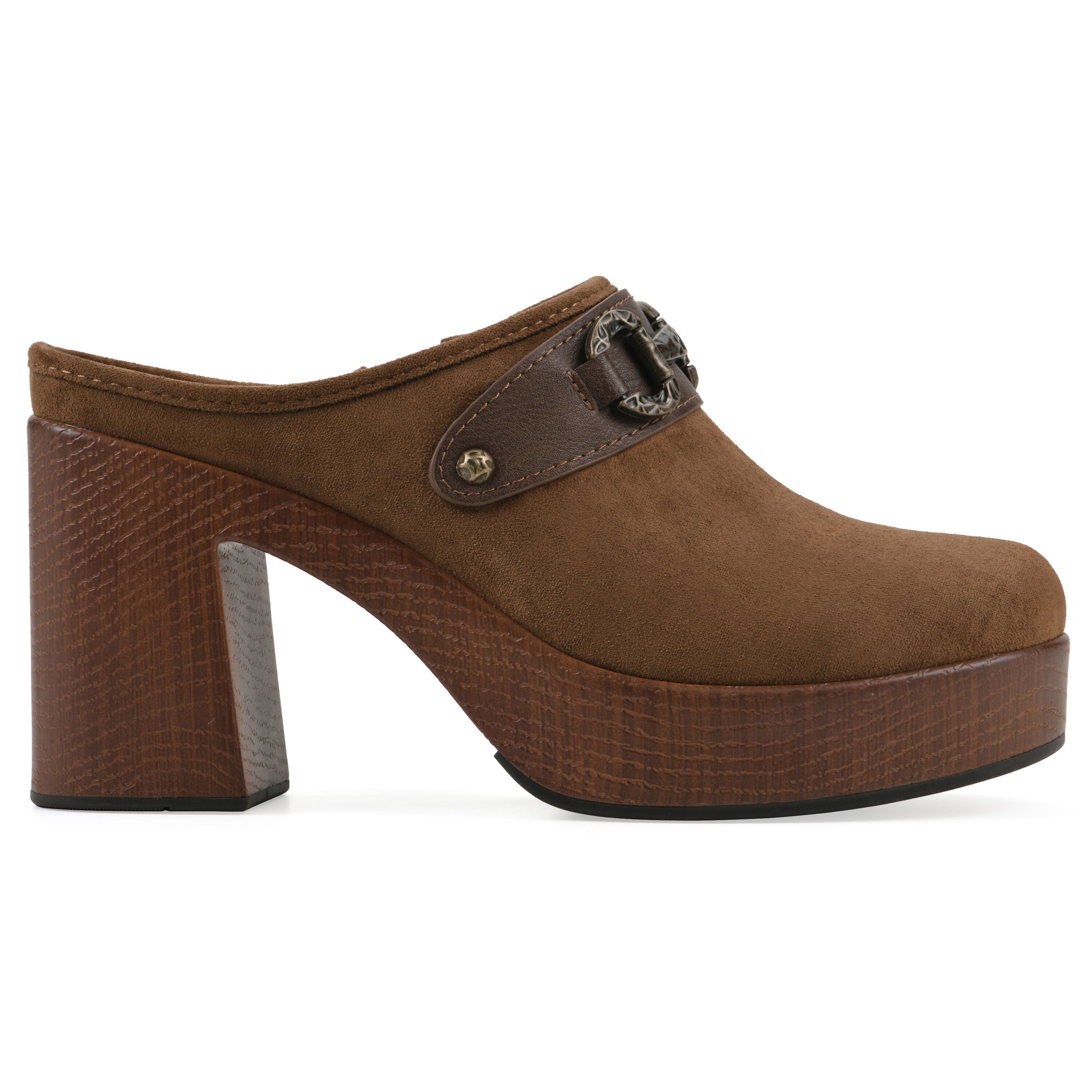 Barleys Platform Heel Clog, MOCHA MULTI, alternate image number 2