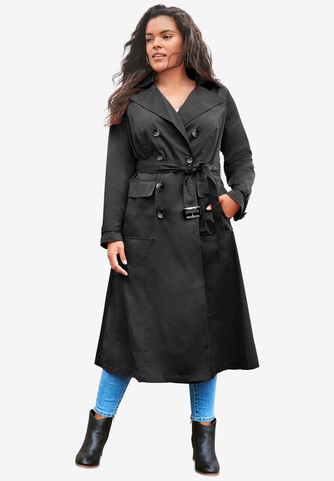 Essential Trench Coat, BLACK, hi-res image number 0