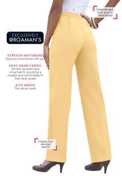 Plus Size Classic Bend Over® Structured Straight Leg Pull-On Pant