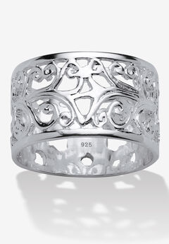 Filigree Vintage-Style Ring In .925 Sterling Silver Jewelry