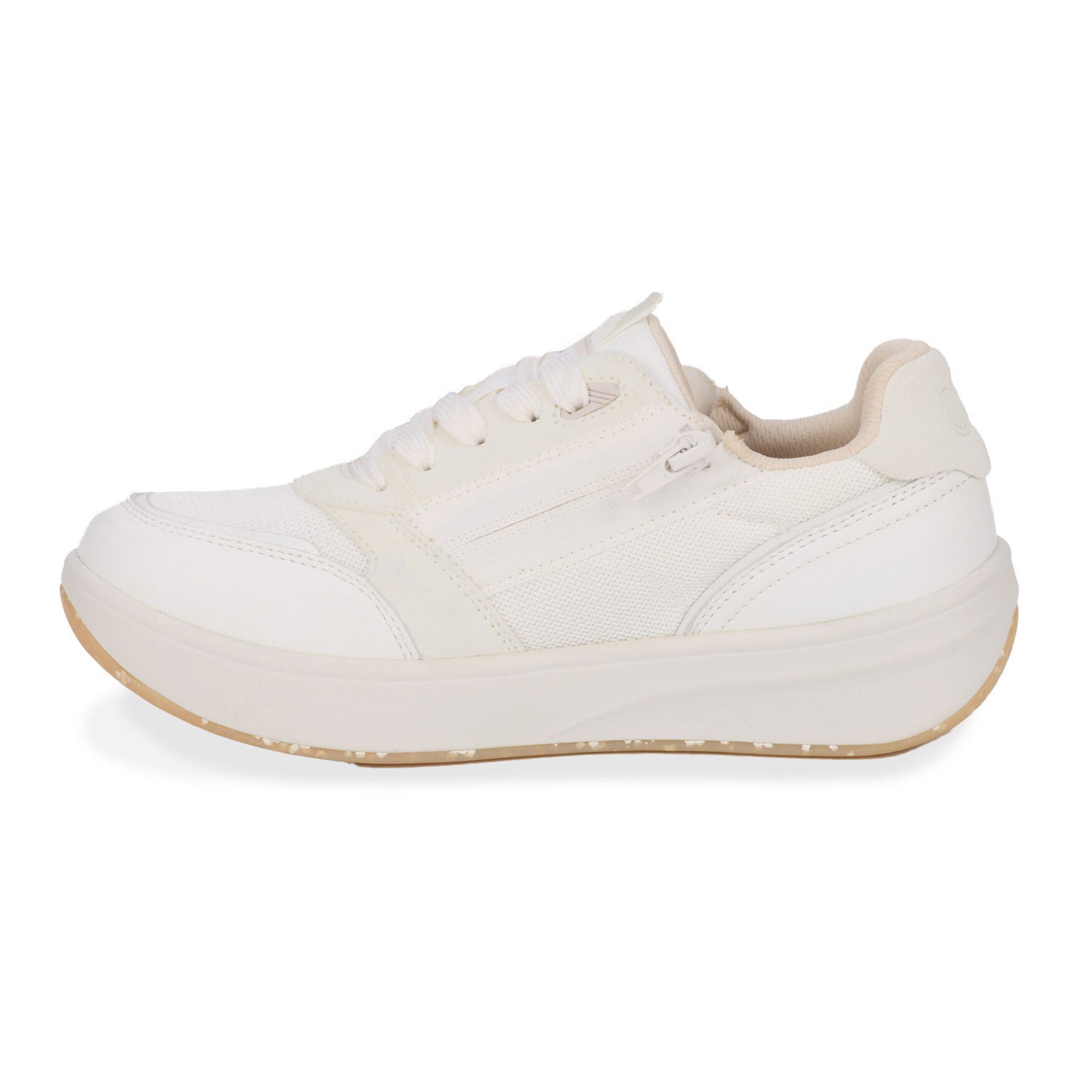 Happy Double Zip Sneaker, WHITE, alternate image number 4