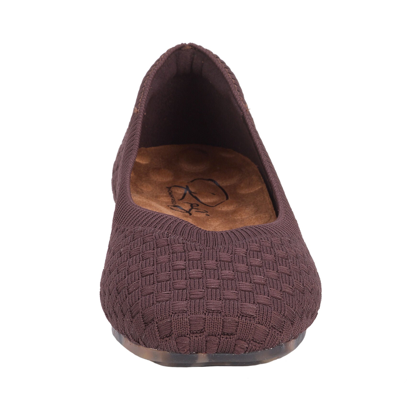 Niki Stretch Knit Flat, BROWN, alternate image number 4