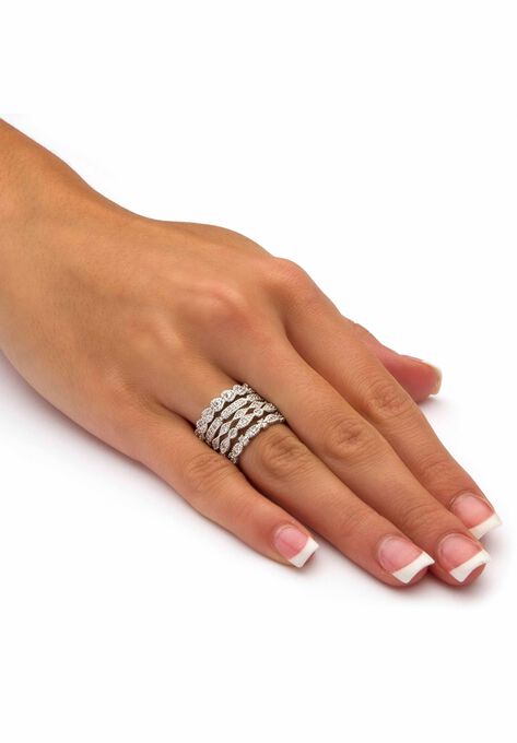 5-Piece Cubic Zirconia Ring Set, , alternate image number null