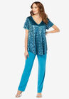 Sequin Tunic & Pant Set, DEEP TEAL, hi-res image number null