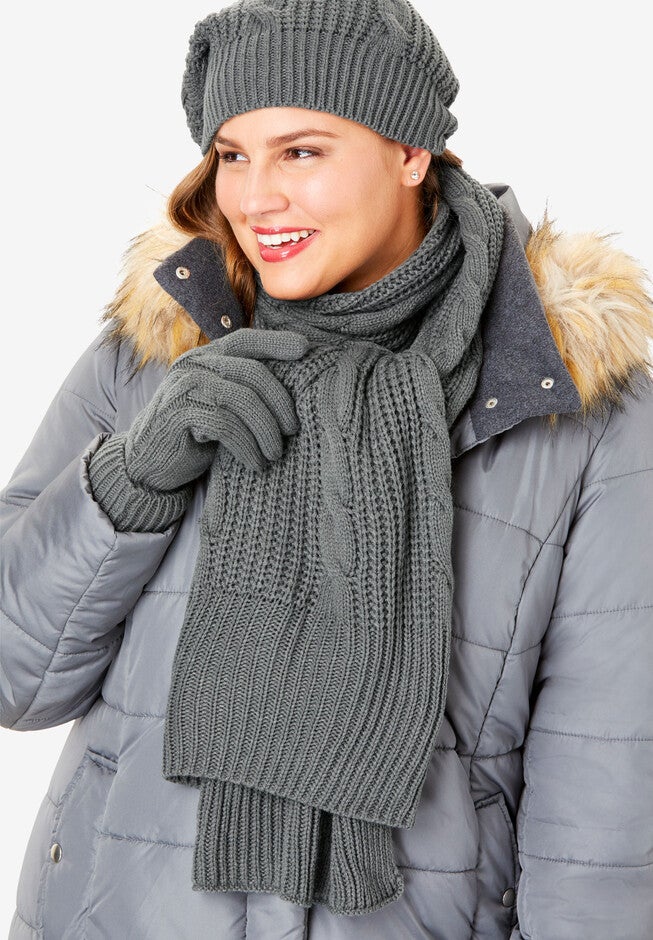 Cable Knit Beanie, , on-hover image number null
