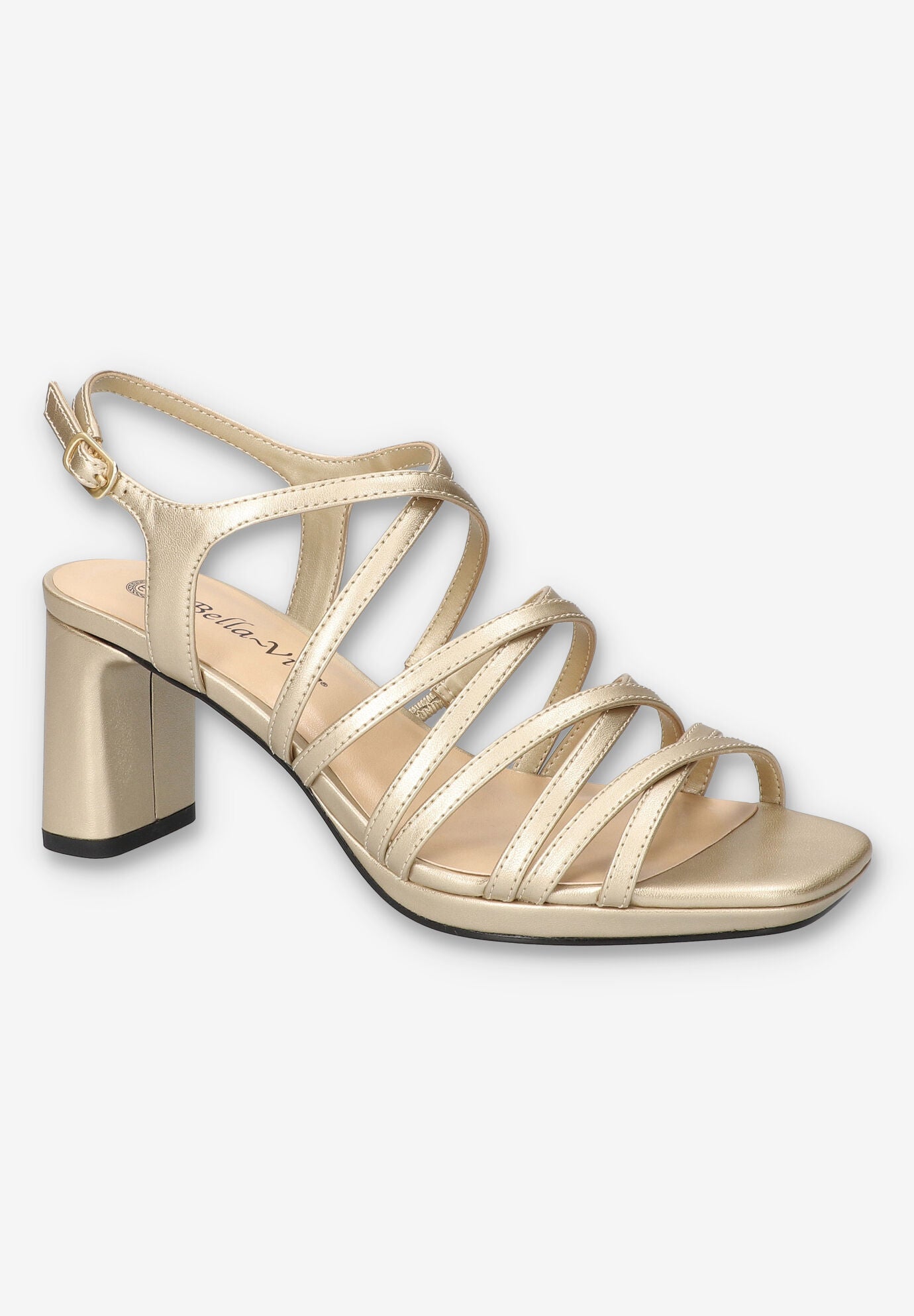 Damsel Square Toe Heeled Sandal, CHAMPAGNE, hi-res image number 0