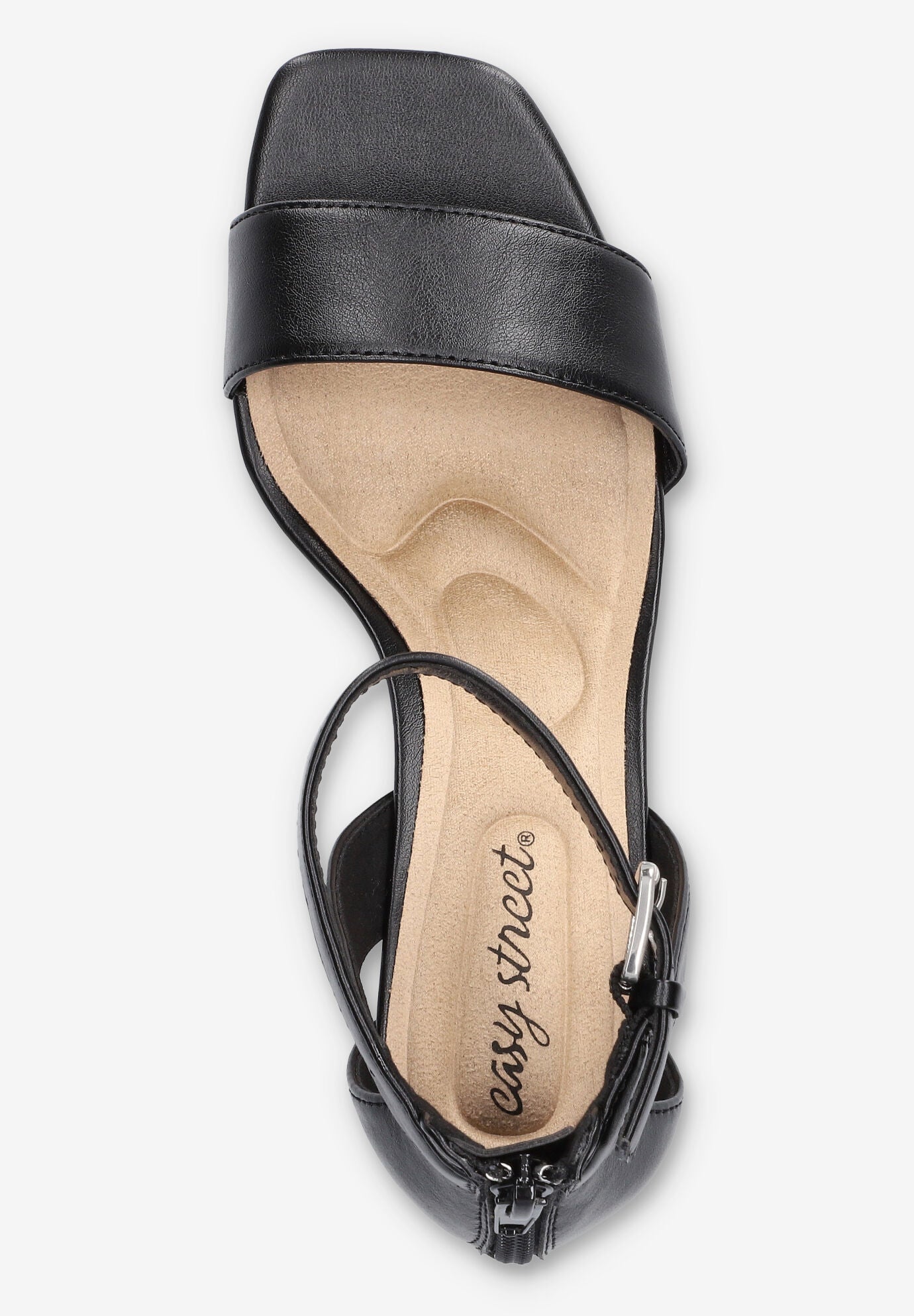 Ro Square Toe Heeled Sandal, BLACK, alternate image number 6