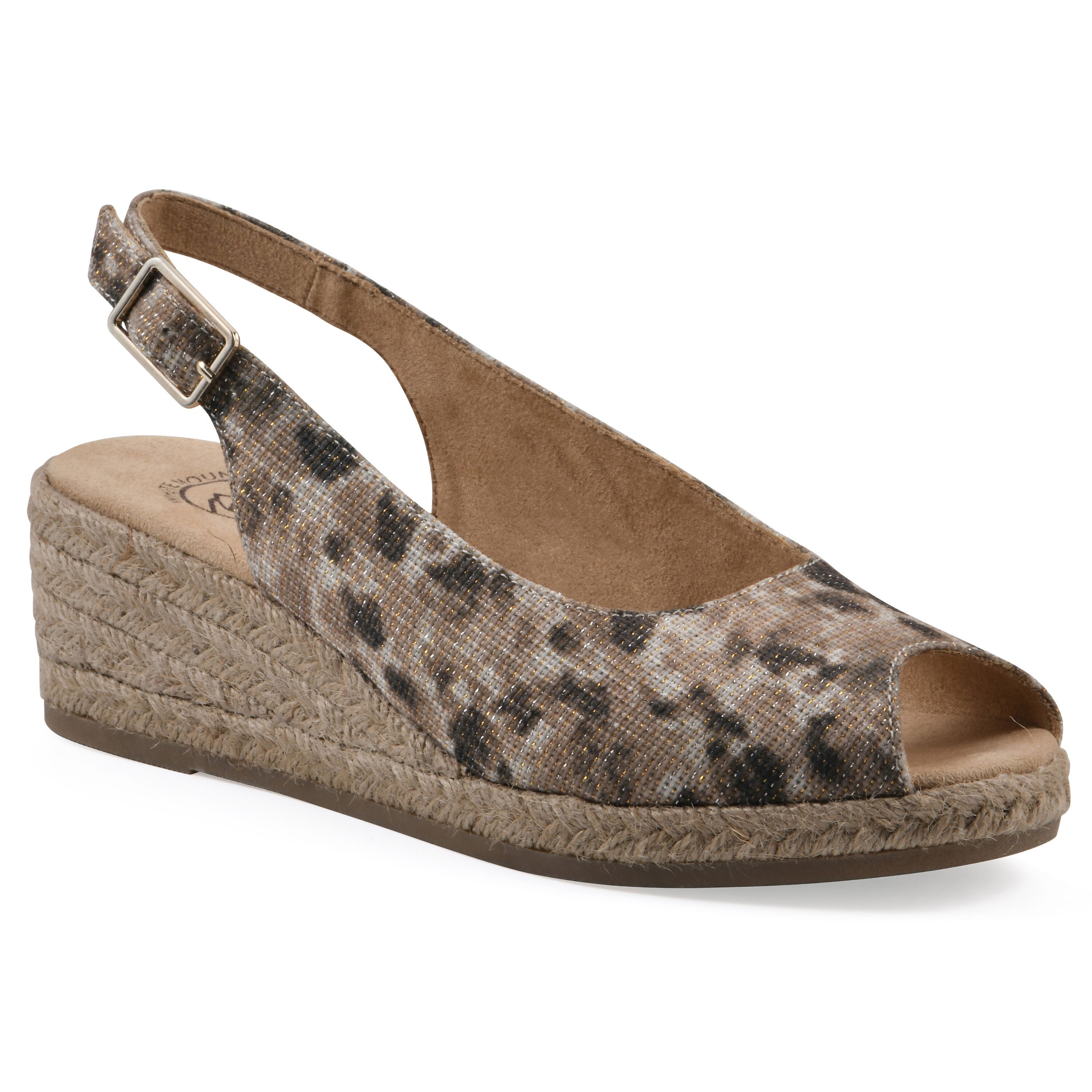 Maize Espadrille Wedge Sandal, METALLIC LEOPARD, hi-res image number 0
