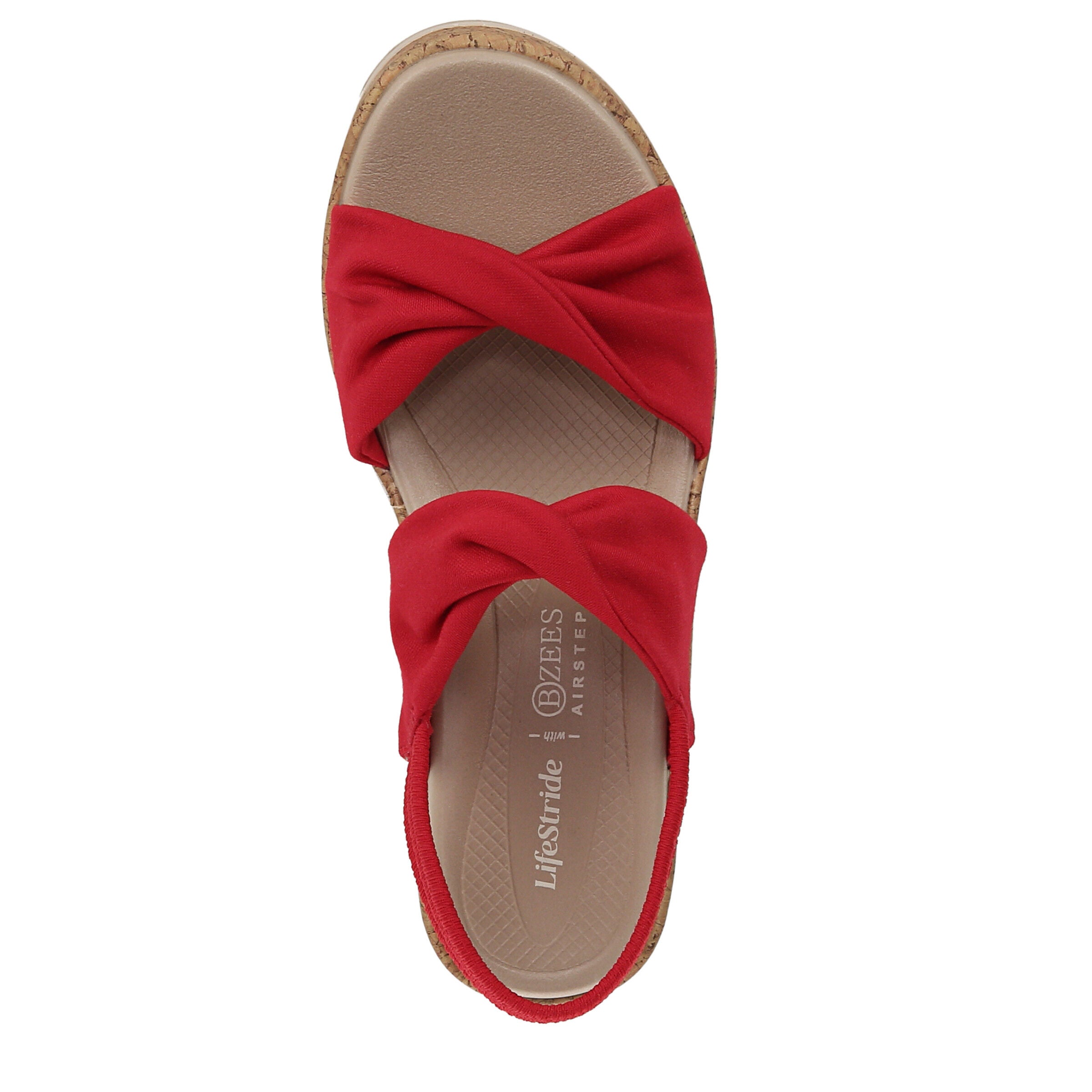 Riley Slingback Wedge Sandal, FIRE RED, alternate image number 6